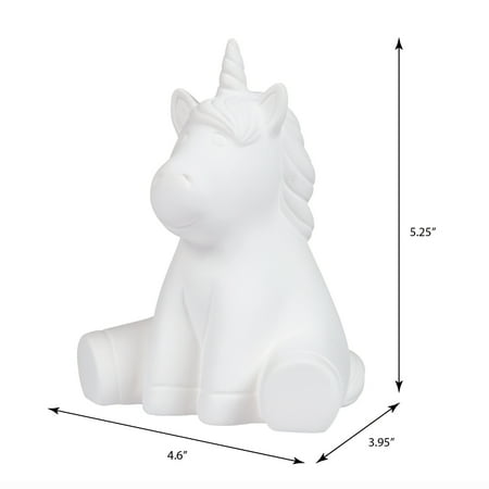(2 pack) Hello Hobby Ceramic Paintable Figurine Sitting Unicorn, 5.25" Height White Craft Base