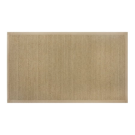 (2 pack) Better Homes & Gardens Brown Weave Indoor Kitchen Rug - 20" x 34" - 100% Polyester - Neutral