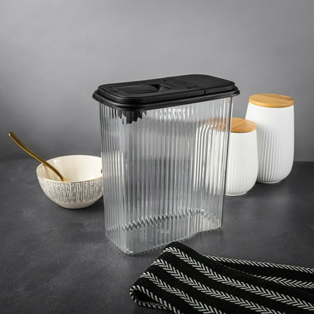 Thyme & Table 4 Quart Cereal Container with Spout Lid, Clear