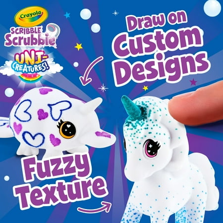 Crayola Scribble Scrubbie Pets, Uni-Creature 1 Count, Mythical Animal Toy, Gifts for Kids, Child
