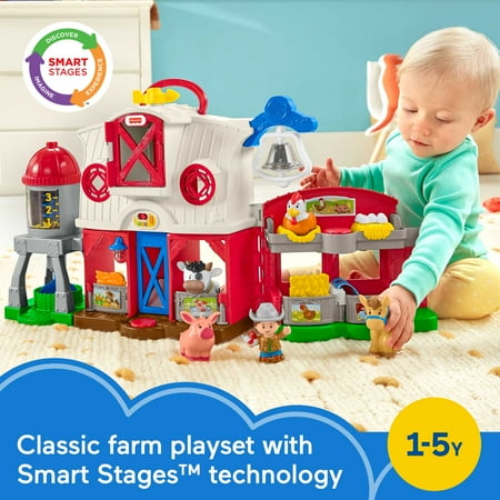 Fisher-Price Little People Caring for Animals Farm Playset Electronic Toddler Learning Toy