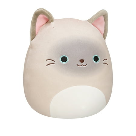 Squishmallows Official Plush 10 inch Felton Grey and Tan Siamese Cat - Childs Ultra Soft Stuffed Toy