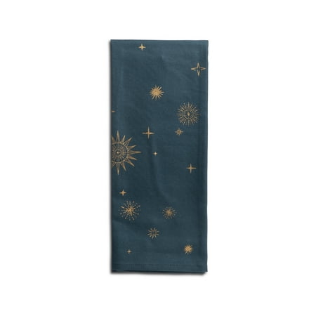 Thyme & Table Kitchen Towels, Navy Celestial, 4 Pack Set