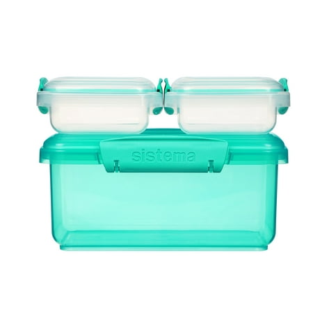 Sistema Klip IT Plastic Food Storage Containers, Set of 3