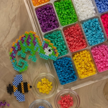 Perler 4,000 Bead Tray With Idea Book and Pegboard, Ages 6 and Up, 4003 Pieces, Kid and Adult Craft Kit