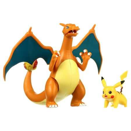 Pok?mon Battle Figure 2 Pack - Features 4.5-inch Charizard and 2-inch Pikachu Battle Figures