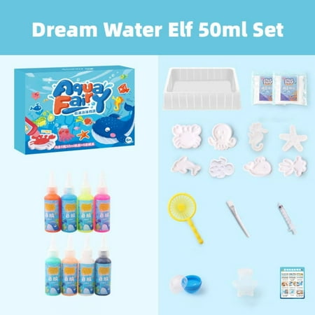 Magic Water Elf Toy Kit, Aqua Fairy Water Gel Kit with 20 Magic Gels, 10 Sea Creature Molds. Christmas Gifts, Birthday Gifts, Party Favors, Arts & Crafts DIY STEM Kits for Kids(20 Colors)