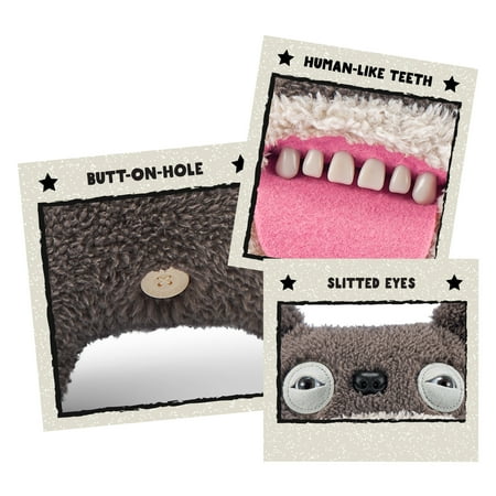 Fuggler New Fuggs on the Block 9 inch (Scarescome Square Bear), Funny Ugly Monster Soft Plush Toy by ZURU