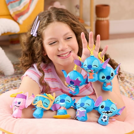 Disney Stitch Mystery Blind Bag Collectible Clip-On Mini Plush, 3.5 Inch Surprise Plush, Alien, Kids Toys for Ages 2 up