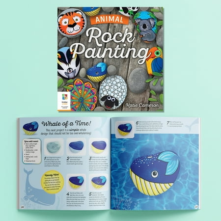 Animal Rock Painting Box Set - DIY Rock Painting for Adults - Rocks, Brush, Paint Included - Mandala Stone Artist - Create Rock Artwork at Home - Arts and Craft for Adults - Adult Hobbies