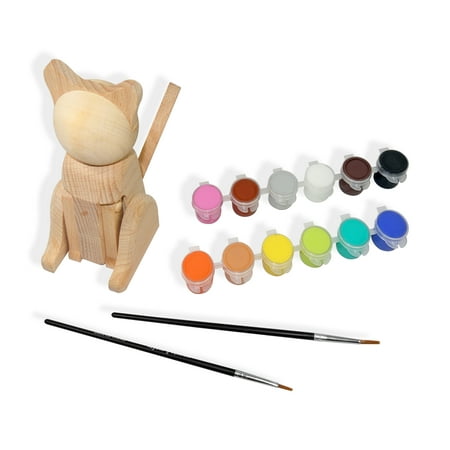 Smarts & Crafts Paint & Play Kitten,15 Pieces, for Children 6 years and up