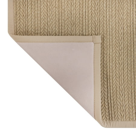 (2 pack) Better Homes & Gardens Brown Weave Indoor Kitchen Rug - 20" x 34" - 100% Polyester - Neutral