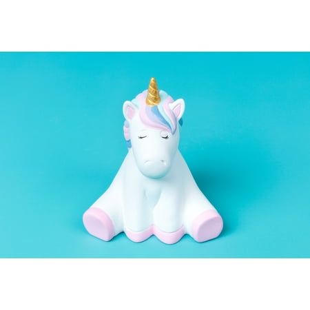 (2 pack) Hello Hobby Ceramic Paintable Figurine Sitting Unicorn, 5.25" Height White Craft Base