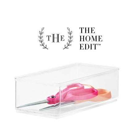 The Home Edit Large Clear Storage Bin Organizer Insert, 1 Piece, 9.37" x 2.95" x 4.38"