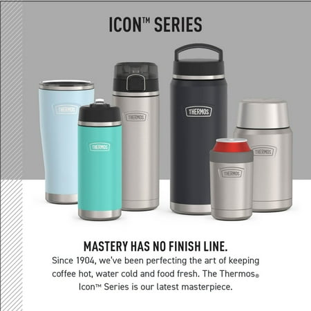 Thermos Vacuum Insulated Food Jar w/ Folding Spoon, 24oz, Matte Stainless