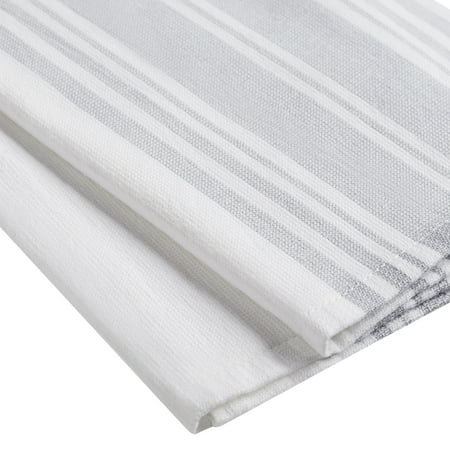 Better Homes & Gardens Soft Silver Cotton Woven Dual-Purpose Oversized Kitchen Towels 3 Pack
