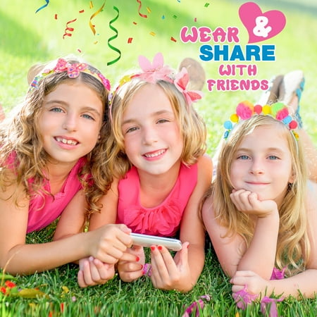 Superwinky DIY Headbands Making Kit for Girls, Hair Accessories Set for Girls 8-12, Arts and Crafts for Kids Ages 4-6, Birthday Gifts for 6 7 8 9 10 Year Old Girls