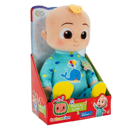 CoComelon Musical Glow Light up JJ Plush ? Nighttime Snuggle up 10-Inch Plush Toddler Toys for Kids
