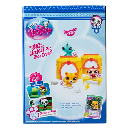 Littlest Pet Shop, Tiki Jungle Play Pack - Gen 7, Pets 50, 51, 52, LPS Collectible Play Figure