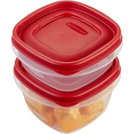 Rubbermaid Easy Find Lids Food Storage Containers, Racer Red, 6-Piece SetRed, (2) 1.25 Cup - (1) 2 Cup,