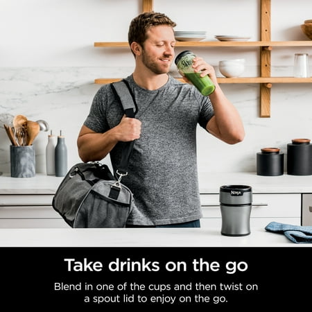 Ninja? Nutri-Blender 700-Watt Personal Blender, 2 20 oz Dishwasher-Safe To-Go Cups, BN300