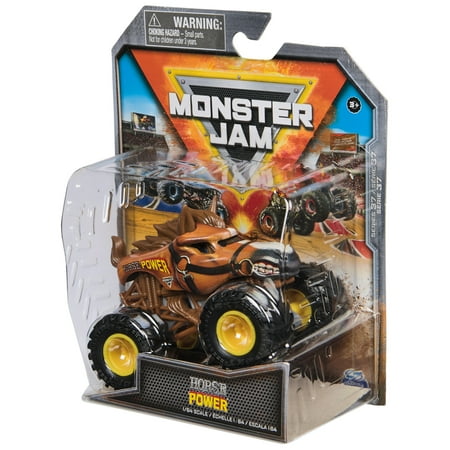 Monster Jam, Official Horse Power Monster Truck, Die-Cast Vehicle, 1:64 Scale, Kids Toys for Boys Ages 3 and up