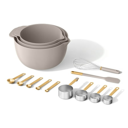 Beautiful 14-Piece Mix & Measure Set, Porcini Taupe by Drew Barrymore