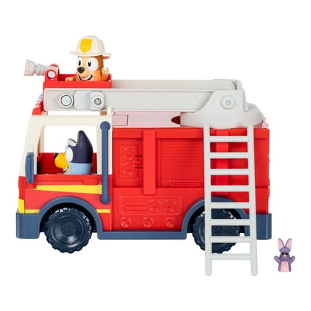 Bluey Fire Truck with Bluey Exclusive Firefighter Bingo and Bob Bilby, Ages 3+