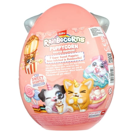 ZURU Rainbocorns Puppycorn Scent Surprise by ZURU Surprise Unboxing Soft Toy, Scented Puppy Plush for Girls, Slime