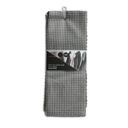 Thyme & Table Kitchen Towels, Gray and White, 4 Pack Set