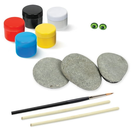 Animal Rock Painting Box Set - DIY Rock Painting for Adults - Rocks, Brush, Paint Included - Mandala Stone Artist - Create Rock Artwork at Home - Arts and Craft for Adults - Adult Hobbies