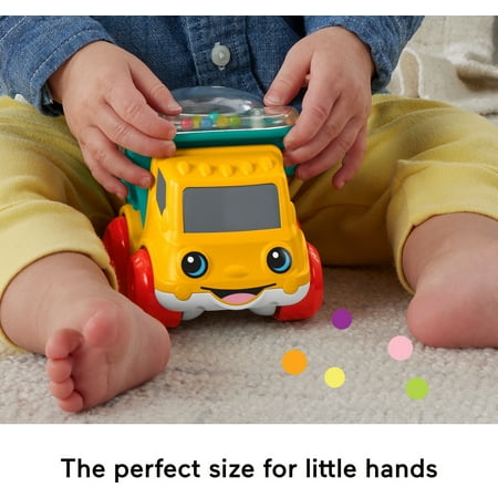 Fisher-Price Poppity Pop Dump Truck Push-Along Toy Ball Popper Vehicle for Infants
