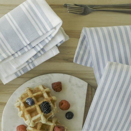 Better Homes & Gardens 2 Piece Culinary Kitchen Towel, Blue LinenWhite,