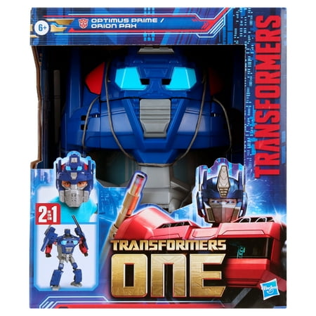 Transformers One 2 in 1 Mask and Optimus Prime (Orion Pax) 9.9" Action Figures for Kids Age 6+