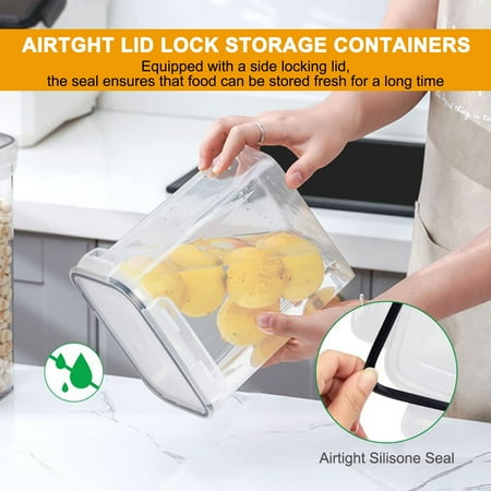stusgo 42 Pcs Airtight Food Storage Containers Set with Lids, BPA Free Clear Pantry Canister for Kitchen and Pantry Organization,Plastic Canisters for Cereal, Dry Food and Sugar,Includes 50 Labels, 42 pcs