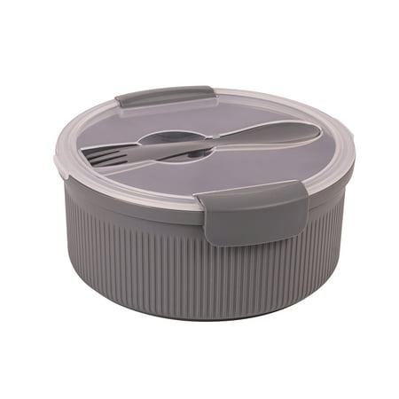 Mainstays Food Storage Container, Round, Grey, 47oz Capacity