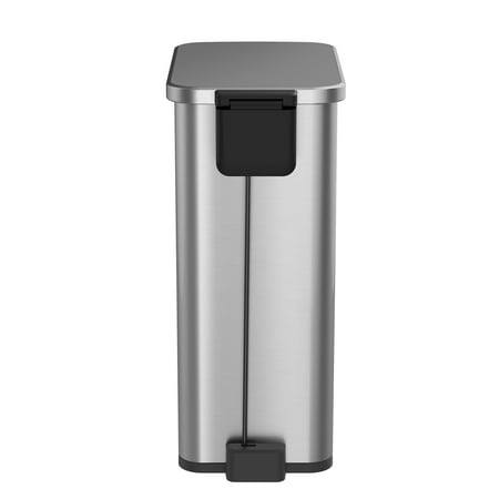 Better Homes & Gardens 13.2 Gallon Slim Kitchen Trash Can, Stainless Steel Kitchen Step Trash Can