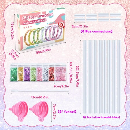 5 6 7 8 9 10 Year Old Girl Gifts, Art and Craft for Kids Age 6-8 Gifts for Girl Toys Age 6-12 Crafts for Girls Ages 7-10 Art Kit Toys for Girls Bracelet Making Kit for Girls Birthday Gift Craft Set