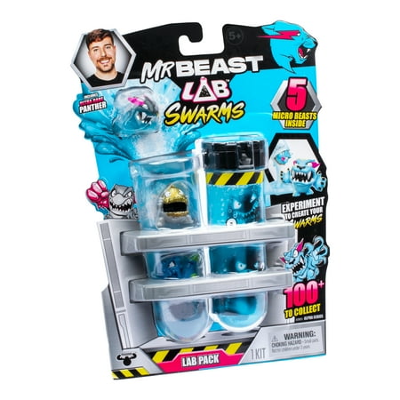 MrBeast Lab Swarms Lab 5 Pack, 1 inch Swarms Action Figures over 100 to Collect, Ages 5+