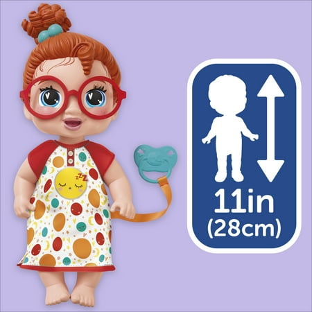 Baby Alive Lil Dreamer Dottie Doodle Red Hair Baby Doll Sleepover Toy for Girls & Boys 3+