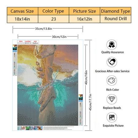 TISHIRON Diamond Art Painting Kits,12x16 inch 5D DIY Christian Jesus Belief Diamond Art Crafts Kit for Home Wall Decor Gift