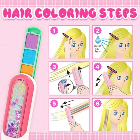 SUNNYPIG Gifts for 5 6 7 8 9 Year Old Girls Boys,Crafts Art Toy Set for 6 7 8 9 10 Year Old Kids Girls Hair Chalk Make up Toy for Girls Decorations Party Birthday Gifts