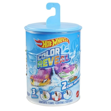 Hot Wheels Color Reveal, Set of 2 Vehicles with Surprise Reveal & Color-Change Feature