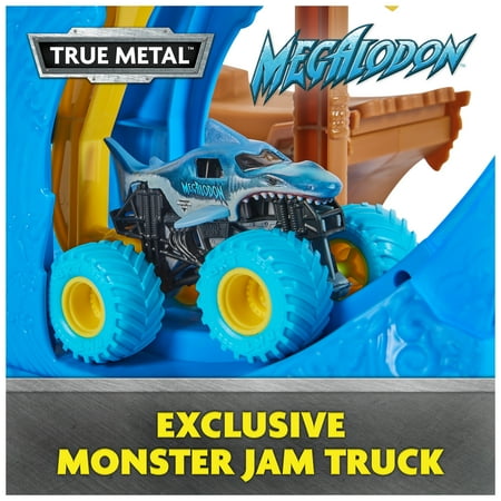 Monster Jam, Megalodon Loop of Doom 16-inch Wide Playset with Truck (New)