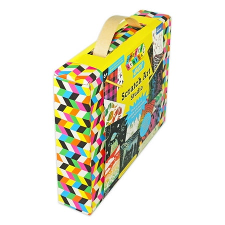 Smarts & Crafts Go: Scratch Art Studio, Gender Neutral Kids Activity Kit, 53 Pieces, Child Ages 6+, Unisex