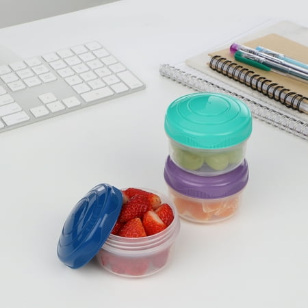 Sistema To Go Round Mini Bites 3-Pack (Colors May Vary)3.03" x 6.42",
