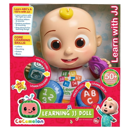 CoComelon, JJ Learning Doll, Includes Lights and Sounds, Baby and Toddler Toy