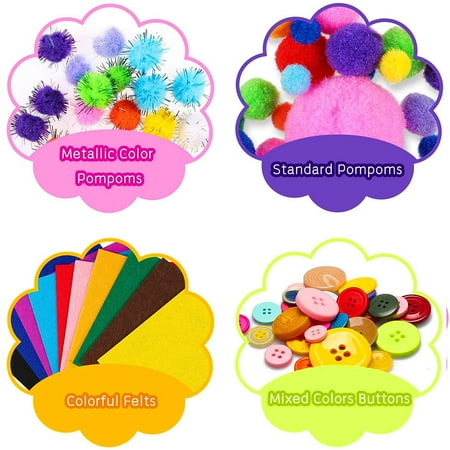 Duety 1000 Pcs Mega Kids Art Supplies?Art Craft Kit Supplies Art and Craft Supplies for Kids for Children Crafts for Children of Arts and Crafts in Parent Child Activity Classroom