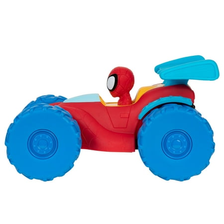 Spidey and His Amazing Friends, Rev up Web Climber Play Vehicle, Marvel, Red and Blue, Toddler Toy
