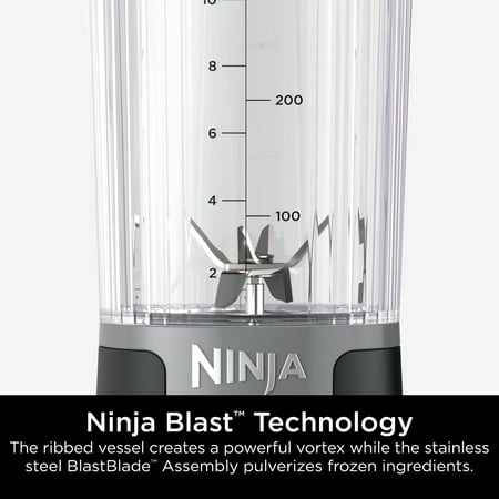 Ninja Blast 16 oz. Personal Portable Blender with Leak Proof Lid & Easy Sip Spout, Perfect for Smoothies, Black, BC100BK